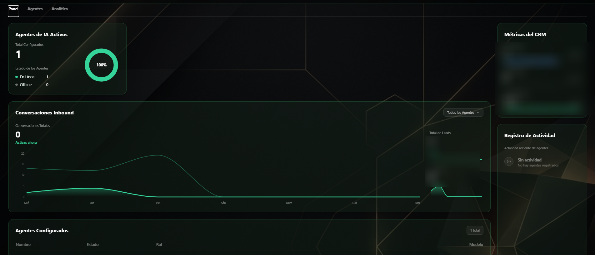 Maketrix Dashboard screen 1